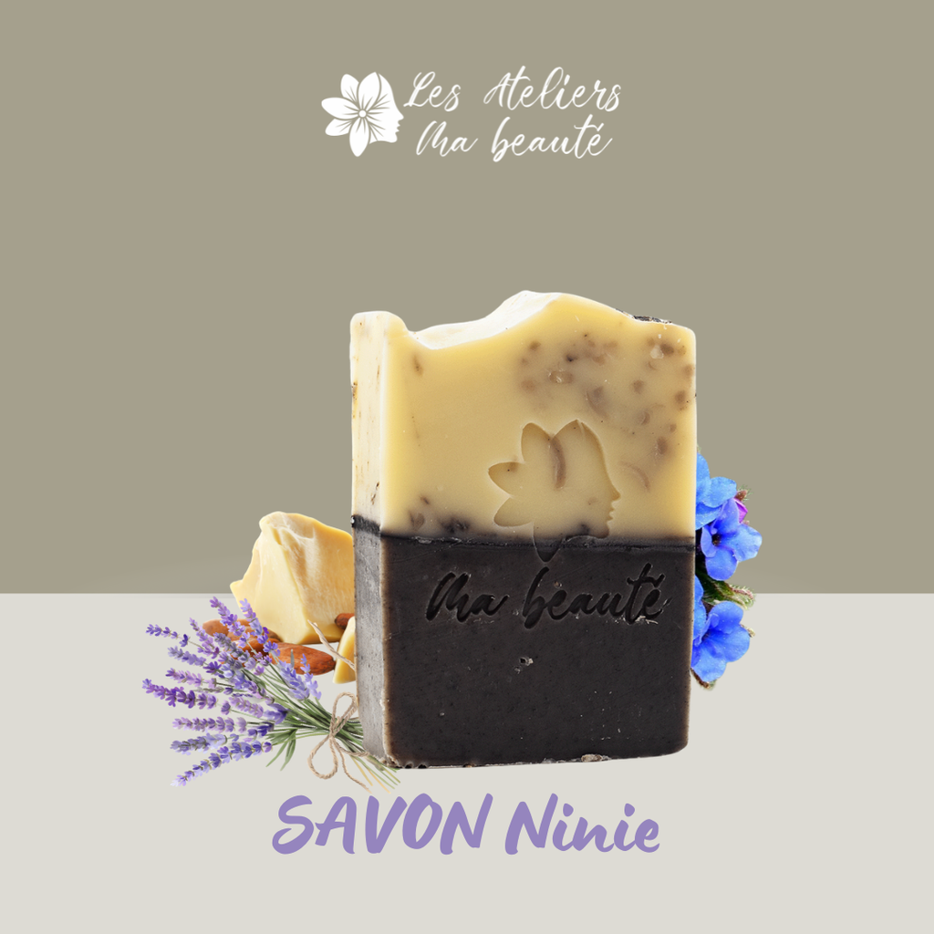 Savon "Ninie" Caméline  et Cacao -visage et corps- fabriqué à la main