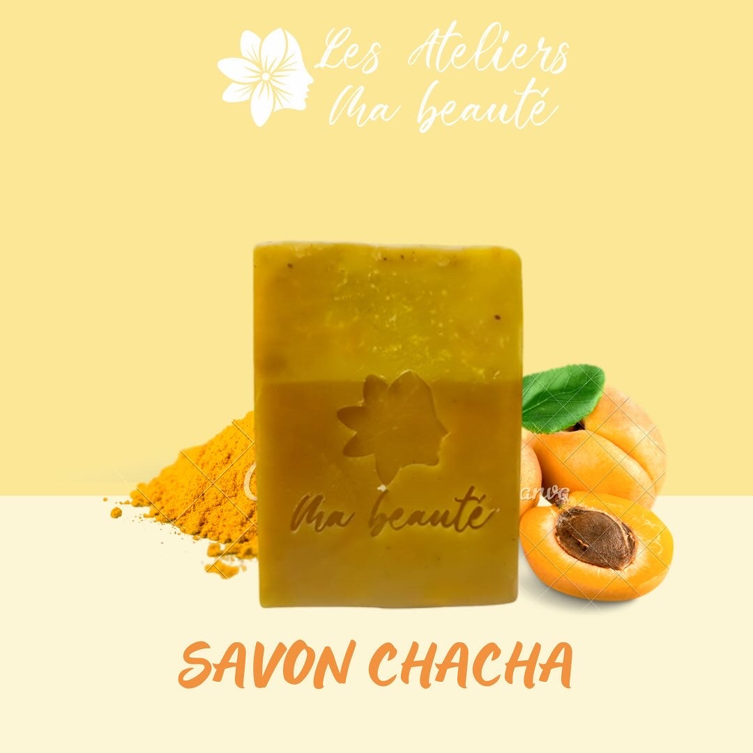 Savon « Chacha » Curcuma et Carotte- visage et corps- fabriqué à la main