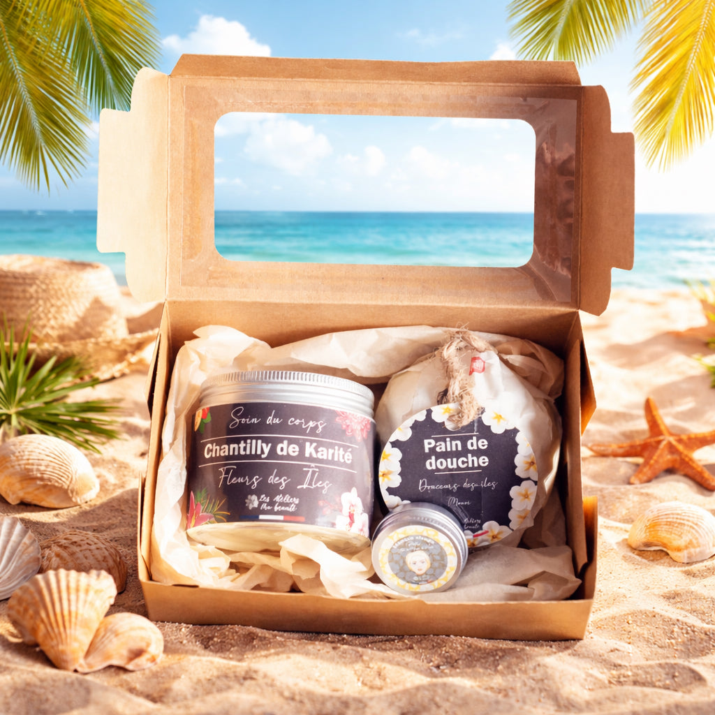 Coffret "Vacances dans les Îles" – 3 soins – Prêt à offrir & personnalisable