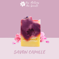 Savon « Camille » Hibiscus et Géranium- visage et corps- fabriqué à la main